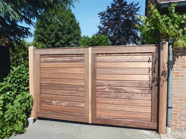 Grote foto poort deluxe horizontaal 180 x 300 tuin en terras hekken en schuttingen