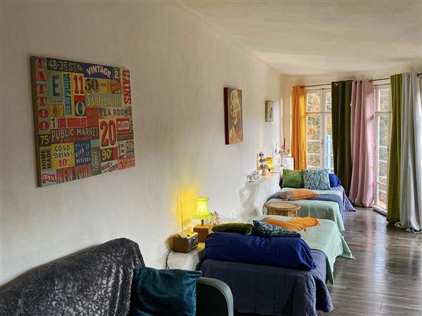 Grote foto zen vakantiehuis bergen uitzicht rivier vakantie frankrijk