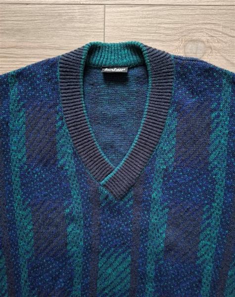 Grote foto vintage trui met diepe v hals in prachtige tinten kleding heren truien en vesten