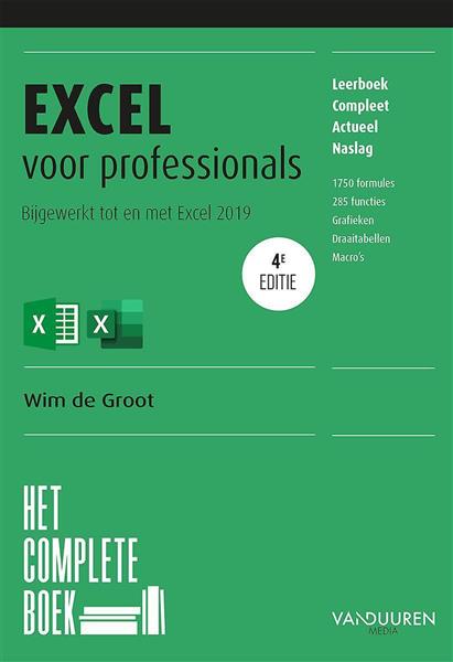 Grote foto het complete boek excel voor professionals 4e editie het complete boek boeken informatica computer