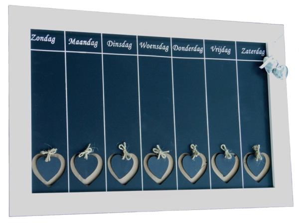 Grote foto weekplanner met harten huis en inrichting memoborden