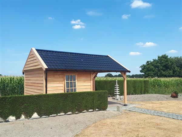Grote foto tuinhuis douglas zadeldak excel. basis 600 x 400 tuin en terras tuinhuisjes en blokhutten
