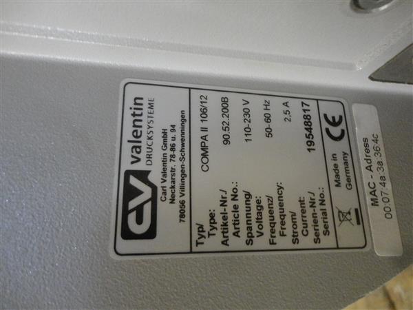 Grote foto valentin compa ii 106 12 thermal transfer label printer rj45 usb 300dpi computers en software printers