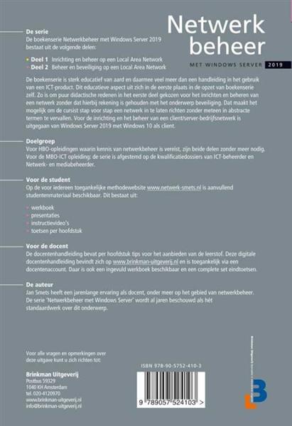 Grote foto netwerkbeheer met windows server 2019 deel 2 boeken studieboeken