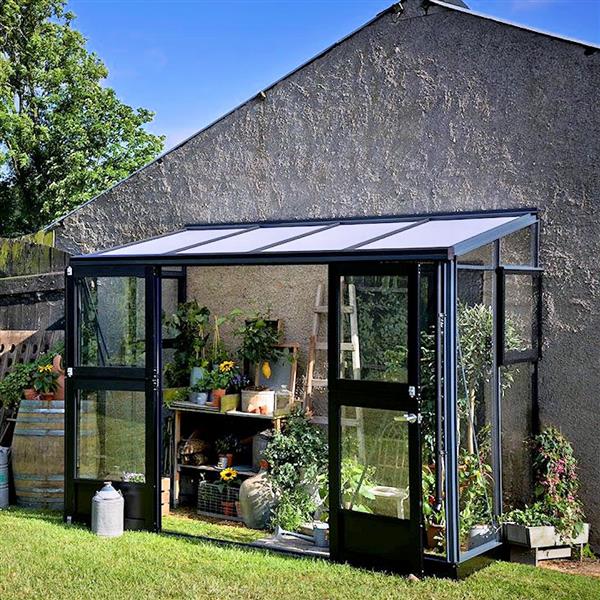 Grote foto muurkas veranda 4 4 antraciet 296 x 149 x 231 cm tuin en terras kassen en kweekspullen