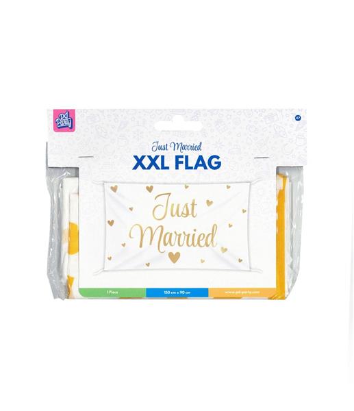 Grote foto bruiloft vlag just married xxl 1 5m verzamelen overige verzamelingen