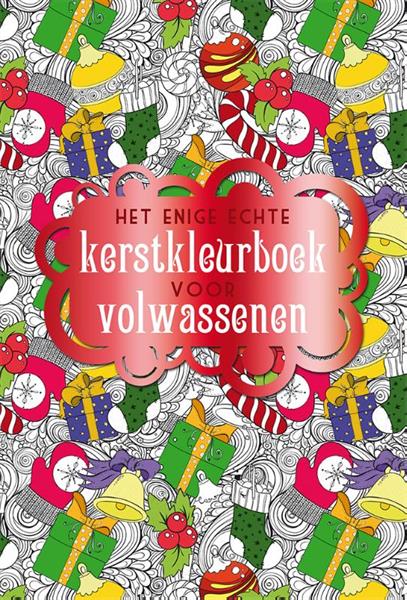 Grote foto het enige echte kerstkleurboek voor volwassenen boeken hobby en vrije tijd