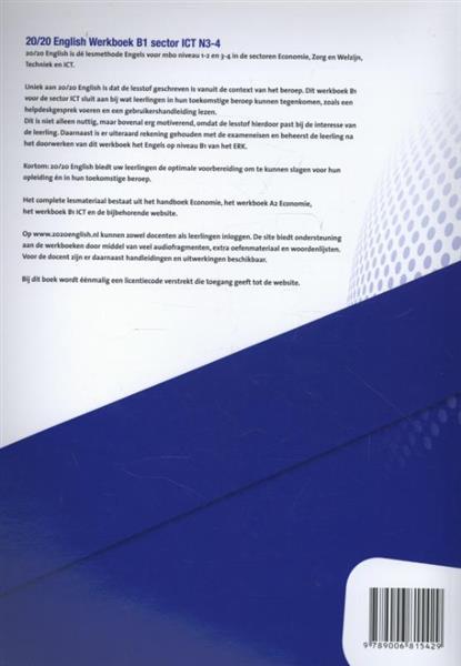 Grote foto 20 20 werkboek b1 english sector ict n3 4 boeken overige boeken