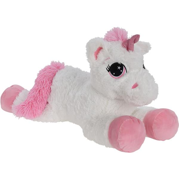 Grote foto eenhoorn pluche knuffel wit 70cm kinderen en baby babyspeelgoed