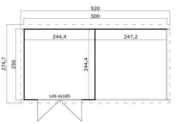 Grote foto tuinhuis blokhut lars 500x250x211 cm tuin en terras tuinhuisjes en blokhutten