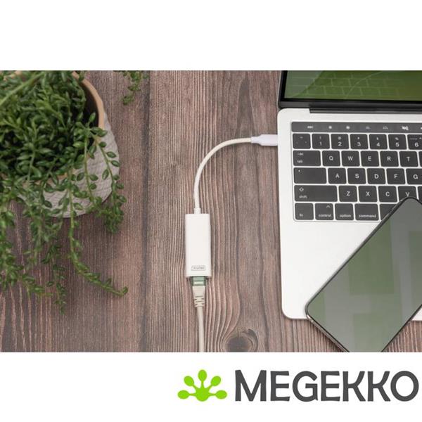 Grote foto digitus usb c til rj45 adapter alu. chipset rtl8153 computers en software netwerkkaarten routers en switches