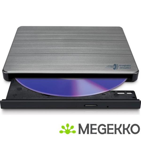 Grote foto hitachi lg slim portable dvd writer optisch schijfstation zilver dvd rw computers en software overige computers en software