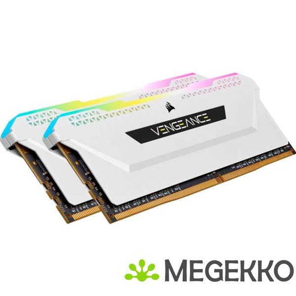 Grote foto corsair ddr4 vengeance rgb pro sl 2x16gb 3200 white computers en software harde schijven