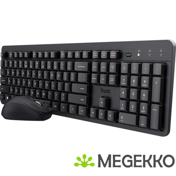 Grote foto trust ody ii toetsenbord inclusief muis rf draadloos azerty belgisch zwart computers en software overige computers en software