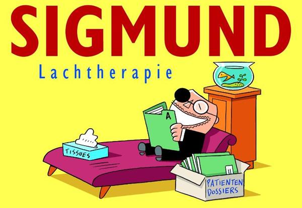 Grote foto sigmund lachtherapie dwarsligger 59 boeken stripboeken