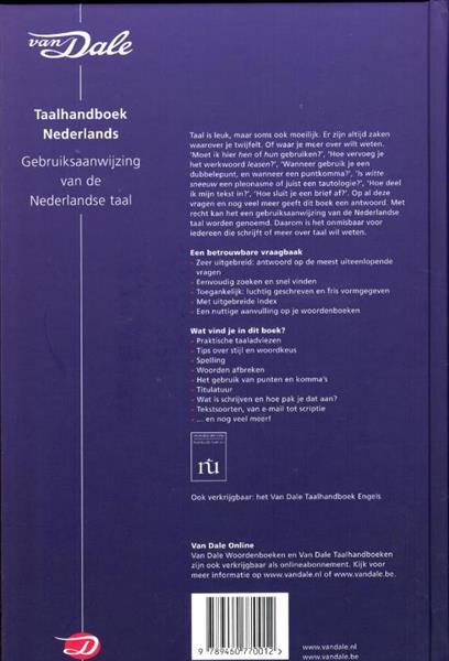 Grote foto van dale taalhandboek nederlands van dale boeken overige boeken