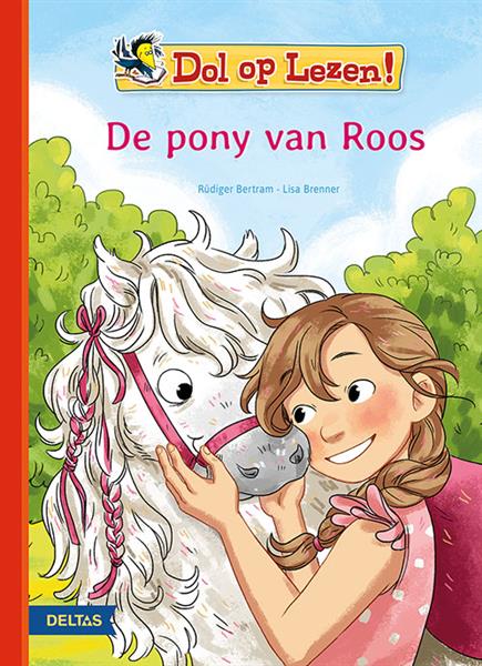 Grote foto de pony van roos dol op lezen boeken jeugd 13 jaar en ouder