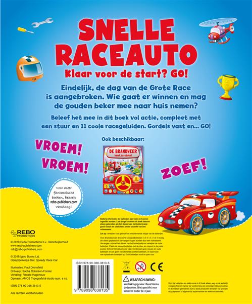 Grote foto snelle raceauto geluidboek boeken overige boeken