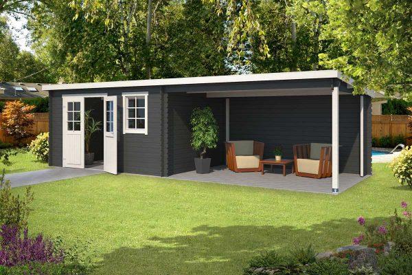 Grote foto tuinhuis blokhut aida 780 x 295 cm tuin en terras tuinhuisjes en blokhutten
