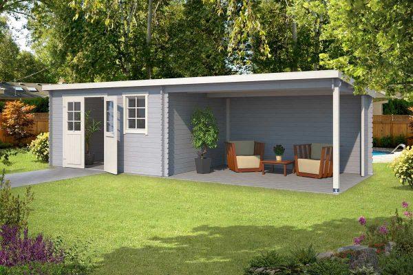 Grote foto tuinhuis blokhut aida 780 x 295 cm tuin en terras tuinhuisjes en blokhutten