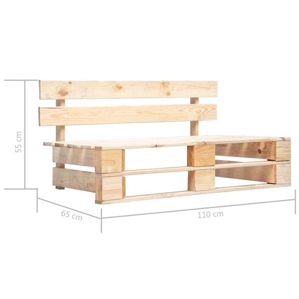 Grote foto vidaxl tuinbank pallet hout tuin en terras tuinmeubelen