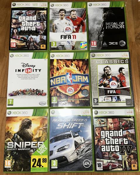 Grote foto xbox 360 inclusief kabels en spellen spelcomputers games xbox 360