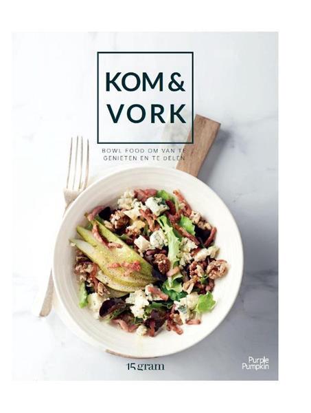 Grote foto kom vork boeken kookboeken