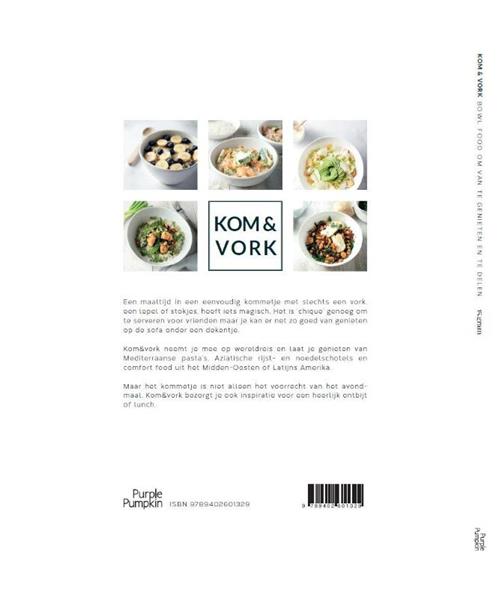 Grote foto kom vork boeken kookboeken