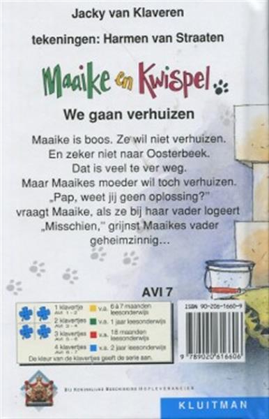 Grote foto maaike en kwispel we gaan verhuizen klavertje vier serie boeken jeugd 13 jaar en ouder