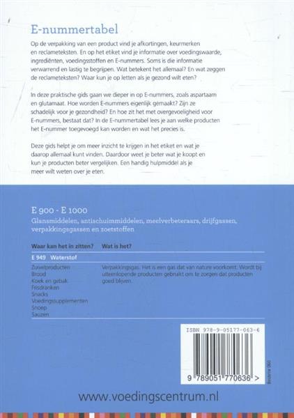 Grote foto e nummertabel weet wat je eet boeken kookboeken