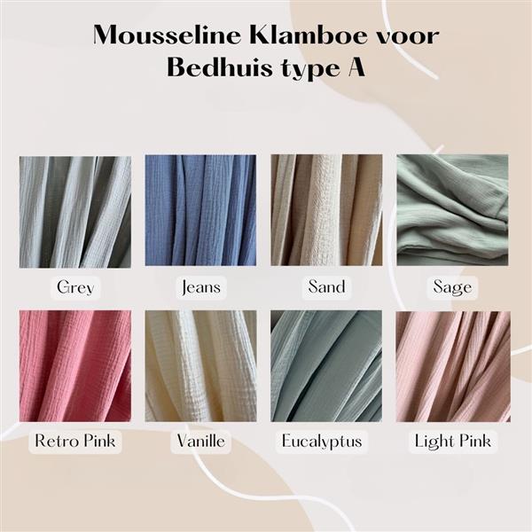 Grote foto mousseline klamboe voor bedhuis type b vanilla kinderen en baby complete kinderkamers