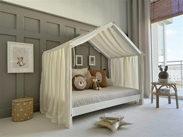 Grote foto mousseline klamboe voor bedhuis type b vanilla kinderen en baby complete kinderkamers