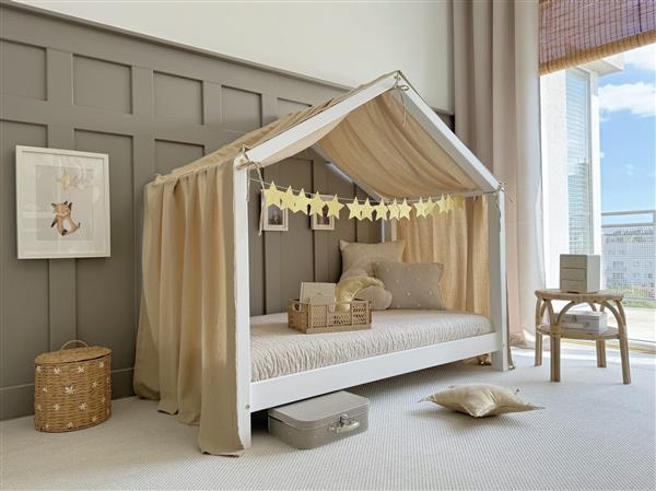 Grote foto mousseline klamboe voor bedhuis type b vanilla kinderen en baby complete kinderkamers