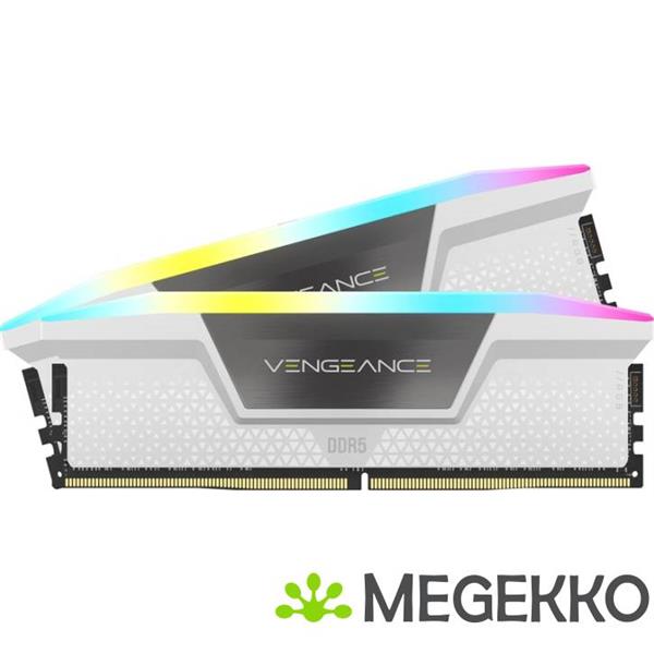 Grote foto corsair ddr5 vengeance rgb 2x16gb 6000 white computers en software overige computers en software