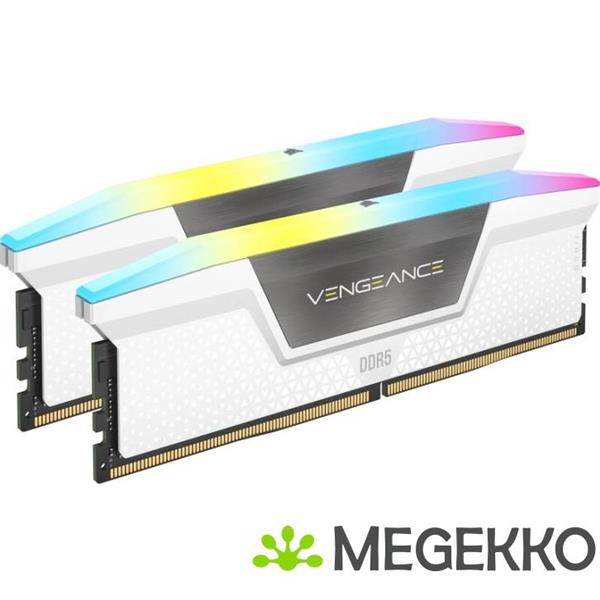 Grote foto corsair ddr5 vengeance rgb 2x16gb 6000 white computers en software overige computers en software