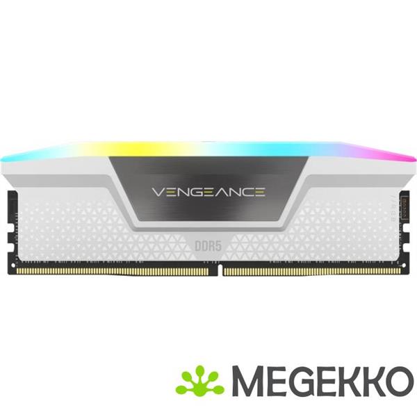 Grote foto corsair ddr5 vengeance rgb 2x16gb 6000 white computers en software overige computers en software