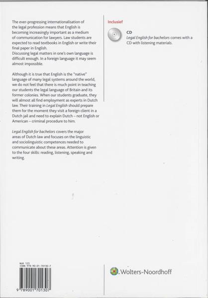 Grote foto legal english for bachelors incl. cd boeken overige boeken