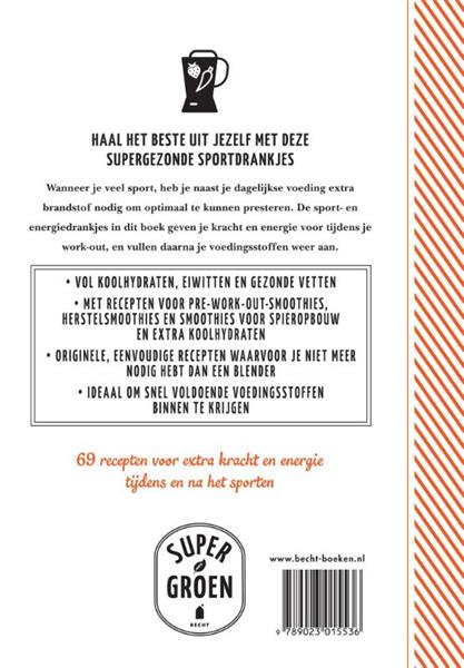 Grote foto sport en energiedrankjes supergroen boeken kookboeken