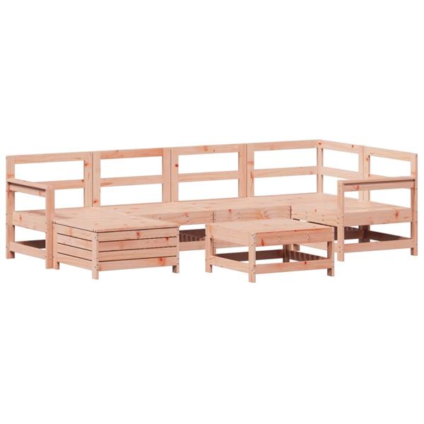 Grote foto vidaxl 7 delige loungeset massief douglas vurenhout tuin en terras tuinmeubelen