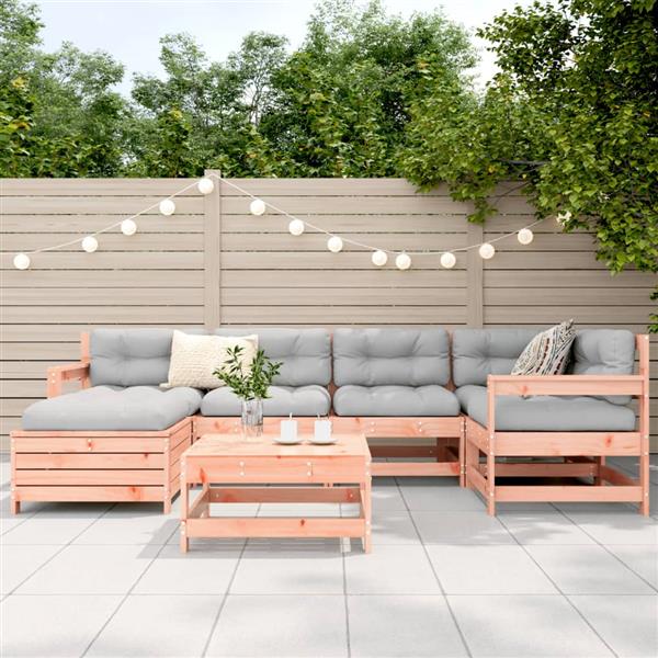 Grote foto vidaxl 7 delige loungeset massief douglas vurenhout tuin en terras tuinmeubelen