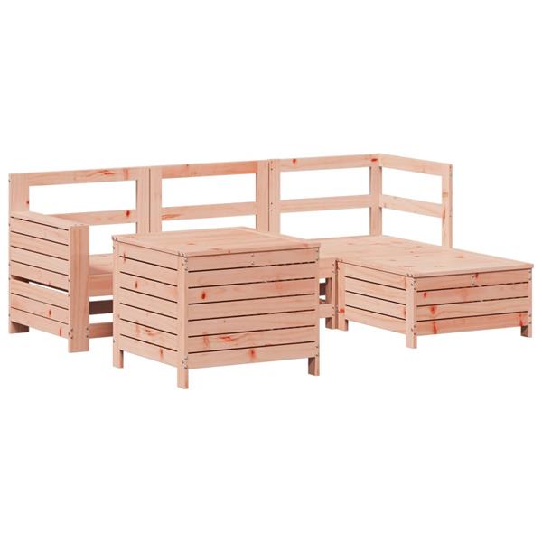 Grote foto vidaxl 5 delige loungeset massief douglas vurenhout tuin en terras tuinmeubelen