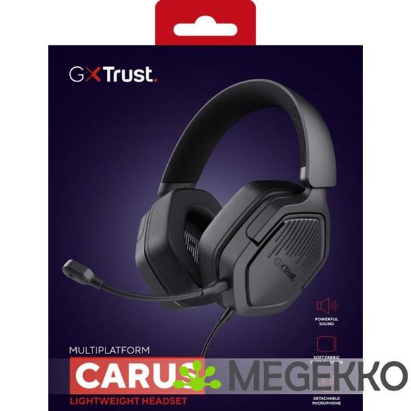 Grote foto trust gxt 492 carus bedraad zwart audio tv en foto koptelefoons