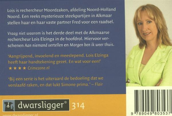 Grote foto vraag niet waarom dwarsligger 314 boeken thrillers
