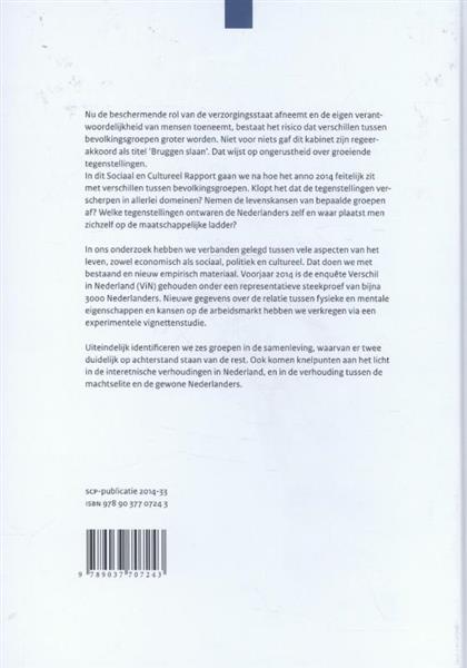 Grote foto verschil in nederland scp publicatie 2014 33 boeken politiek en maatschappij