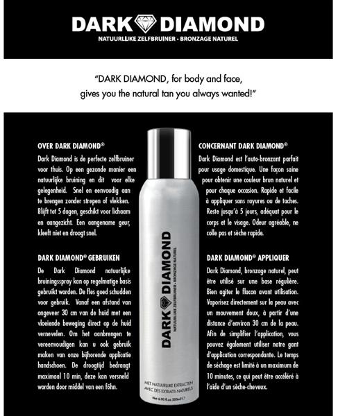 Grote foto dark diamond spraytan naturel bronzer 200ml kleding dames sieraden