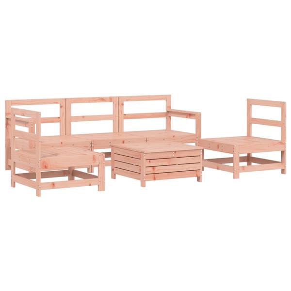 Grote foto vidaxl 6 delige loungeset massief douglas vurenhout tuin en terras tuinmeubelen