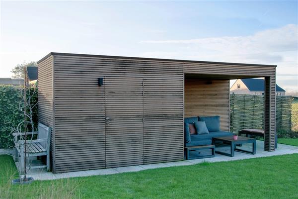 Grote foto maatwerk strak modern houten tuinhuis vik tuin en terras tuinhuisjes en blokhutten