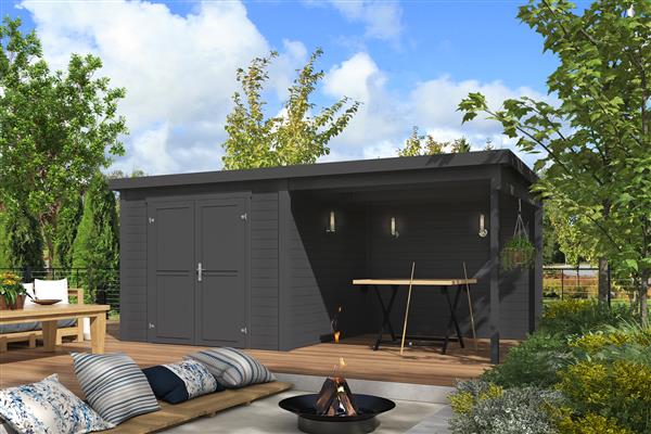 Grote foto blokhut met overkapping lars 500x250 tuin en terras tuinhuisjes en blokhutten