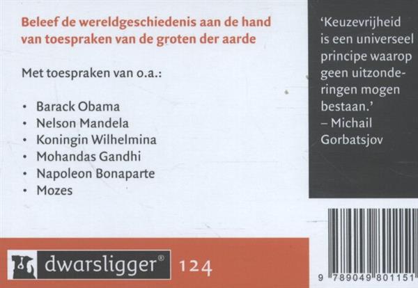 Grote foto toespraken die de wereld veranderden dwarsligger 124 boeken overige boeken