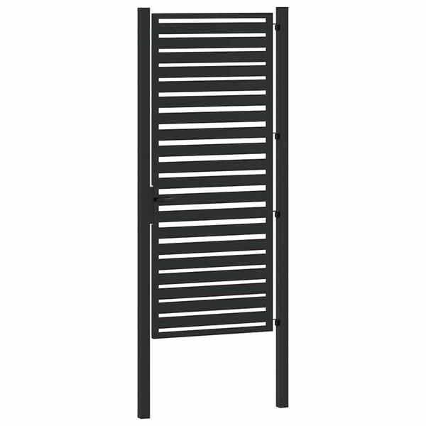 Grote foto vidaxl tuinhek afsluitbaar 100x200 cm aluminium zwart tuin en terras hekken en schuttingen